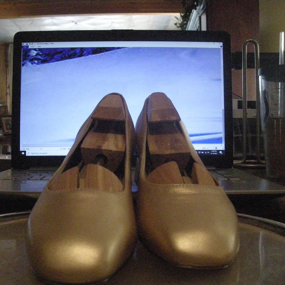 Trotters Women Gold Mid-Pump 10 NWOT Block Heel Great for Christmas/Weddings